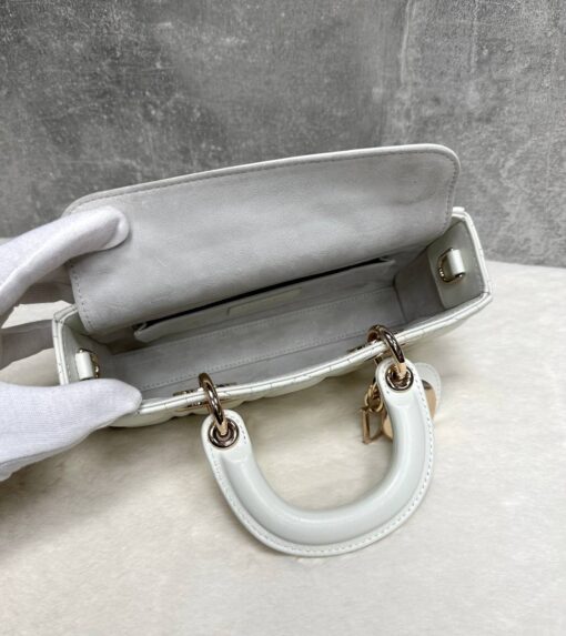 Женская сумка Dior Lady D-Joy M0613ONGE Premium White (два размера: 22 - 26 см) - фото 6