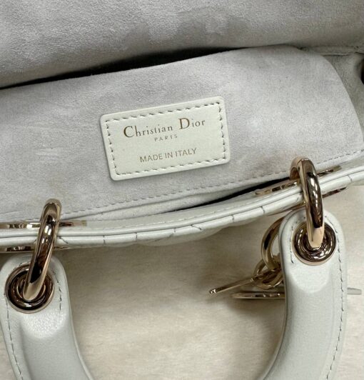 Женская сумка Dior Lady D-Joy M0613ONGE Premium White (два размера: 22 - 26 см) - фото 7