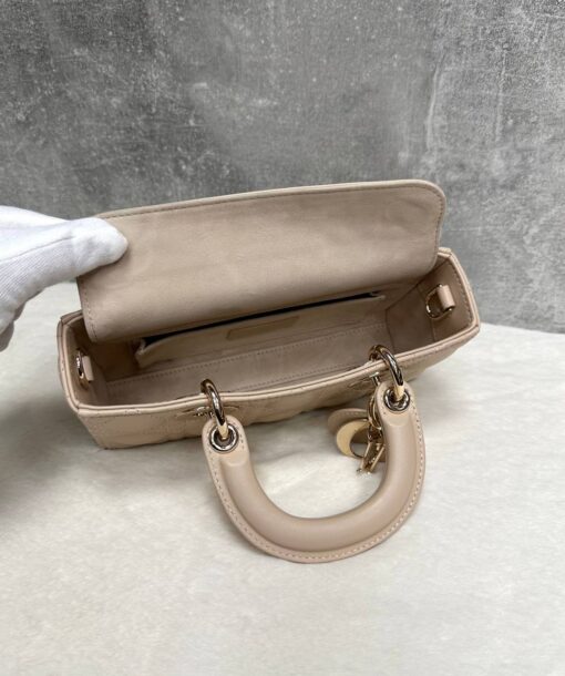 Женская сумка Dior Lady D-Joy M0613ONGE Premium Beige (два размера: 22 - 26 см) - фото 6