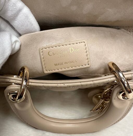 Женская сумка Dior Lady D-Joy M0613ONGE Premium Beige (два размера: 22 - 26 см) - фото 7