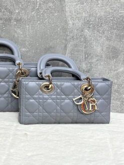 Женская сумка Dior Lady D-Joy M0613ONGE Premium Blue (два размера: 22 - 26 см)