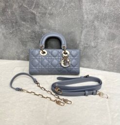 Женская сумка Dior Lady D-Joy M0613ONGE Premium Blue (два размера: 22 — 26 см)