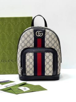 Рюкзак Gucci Ophidia GG Small 547965 28-22/10 см Premium Beige-Blk - фото 5