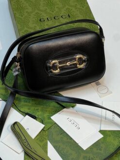 Женская сумка Gucci Horsebit 1955 Premium 20-13/6 см Black
