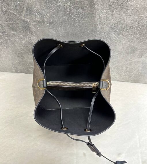 Женская сумка Louis Vuitton NeoNoe Premium 25-25/17 см коричневая с чёрным - фото 3