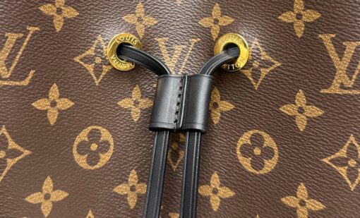 Женская сумка Louis Vuitton NeoNoe Premium 25-25/17 см коричневая с чёрным - фото 4