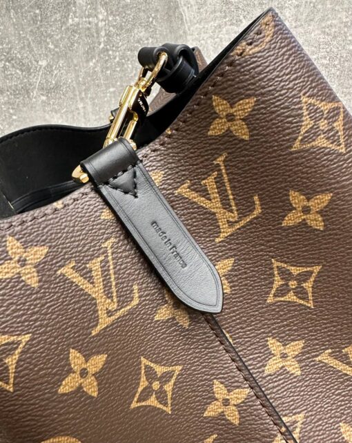 Женская сумка Louis Vuitton NeoNoe Premium 25-25/17 см коричневая с чёрным - фото 5