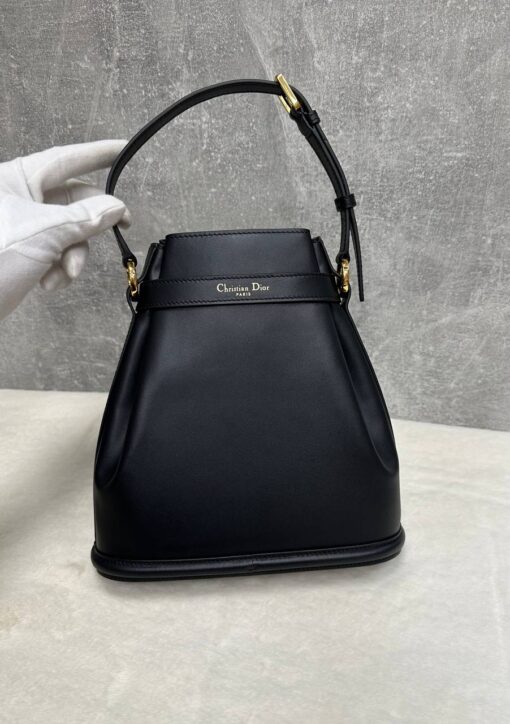 Женская сумка Dior C'est M2271 Premium 25-23/9 см чёрная - фото 9