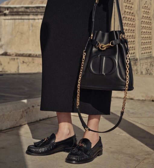 Женская сумка Dior C'est M2271 Premium 25-23/9 см чёрная - фото 6