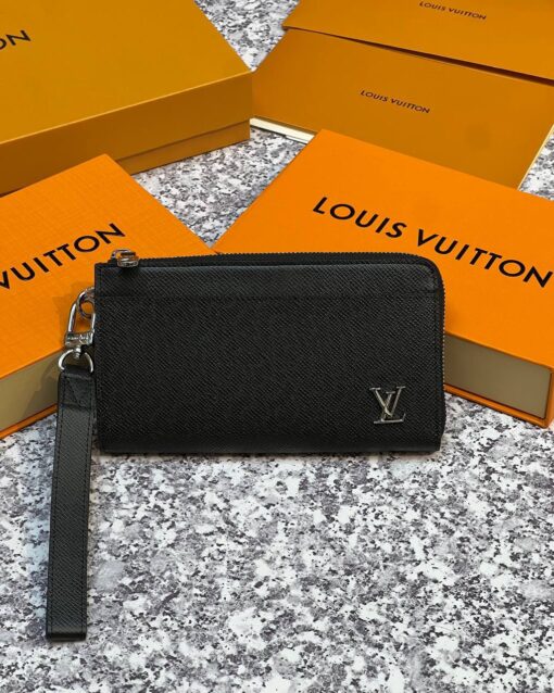 Бумажник Louis Vuitton Zippy Dragonne Premium 19-11/3.5 см чёрный - фото 6