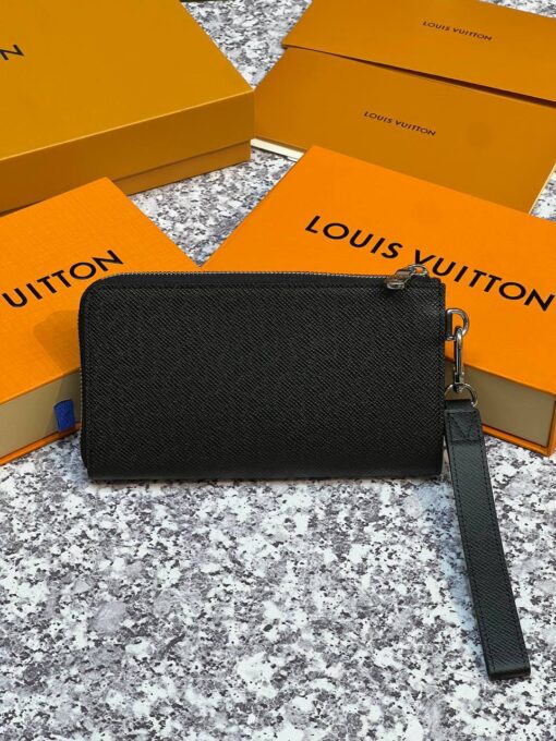 Бумажник Louis Vuitton Zippy Dragonne Premium 19-11/3.5 см чёрный - фото 7