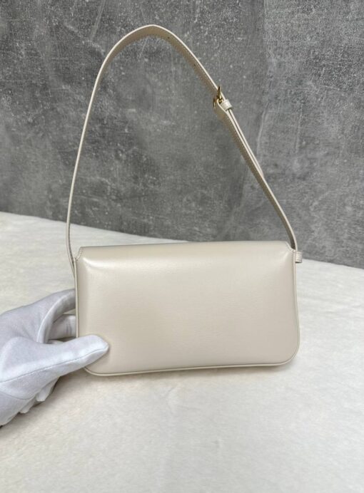 Женская сумочка на плечо Celine Claude Triomphe бежевая премиум-люкс 20/10/4 см - фото 2