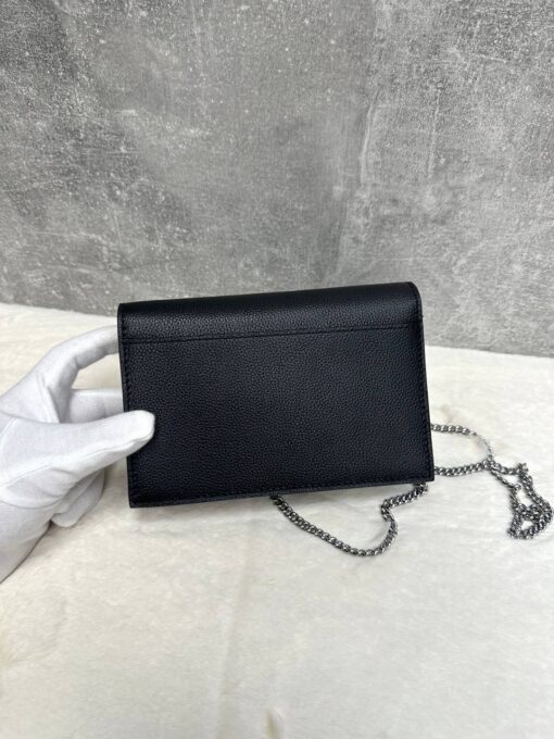 Женская сумка Louis Vuitton Mylockme Chain M63471 Premium 19-12/4 см чёрная - фото 3