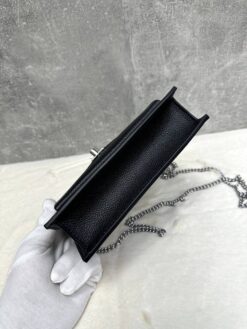 Женская сумка Louis Vuitton Mylockme Chain M63471 Premium 19-12/4 см чёрная