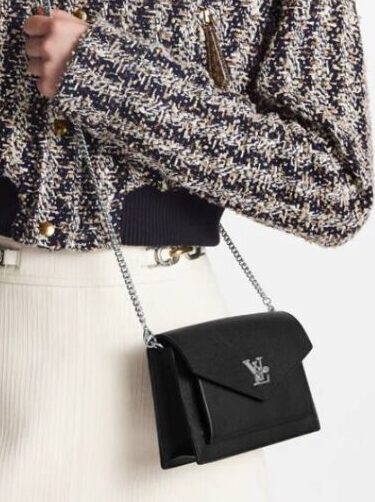 Женская сумка Louis Vuitton Mylockme Chain M63471 Premium 19-12/4 см чёрная - фото 1