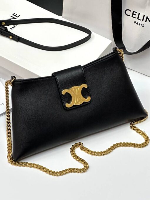 Женская сумка Celine Medium Wiltern Bag In Smooth Calfskin 113673FEO Premium Black 30-16/2 см - фото 1