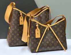 Женская сумка Louis Vuitton Carry All PM Premium Brown (два размера 29 - 39 см)