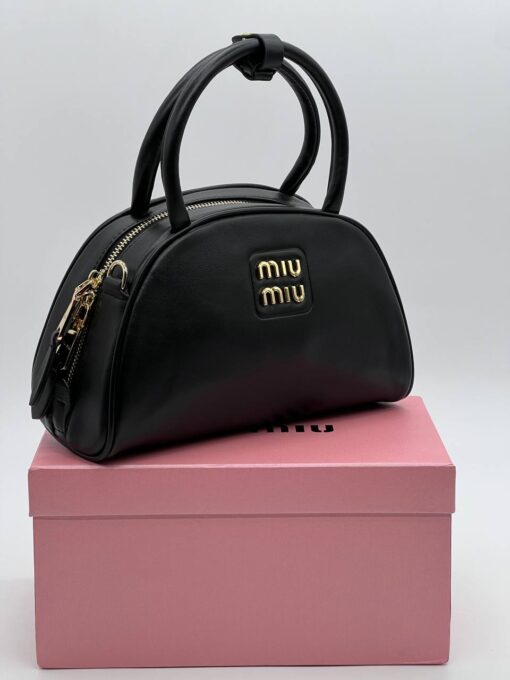 Сумка Miu Miu Leather Top-Handle 26/15 см A119923 чёрная - фото 2