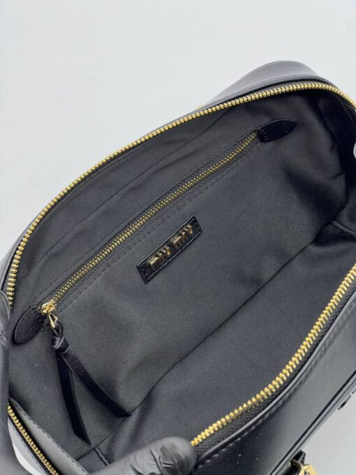 Сумка Miu Miu Arcadie Leather (два размера 23/13 и 28/14 см) чёрная - фото 9