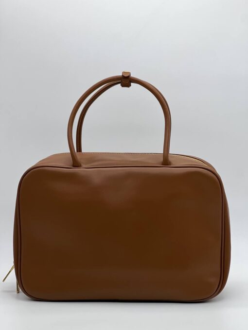 Сумка Miu Miu Leather Top-Handle (два размера 30/20 и 35/23 см) коричневая - фото 10