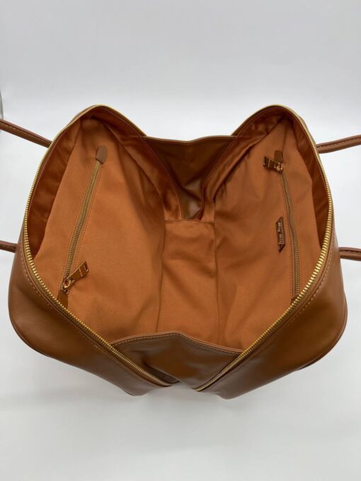 Сумка Miu Miu Leather Top-Handle (два размера 30/20 и 35/23 см) коричневая - фото 4