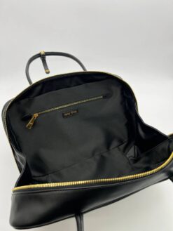 Сумка Miu Miu Leather Top-Handle (два размера 30/20 и 35/23 см) чёрная