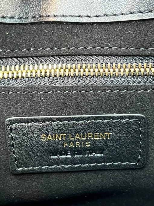 Сумка женская Saint Laurent Le 5 a 7 in Lambskin 24/13/6 см премиум люкc чёрная гладкая - фото 9