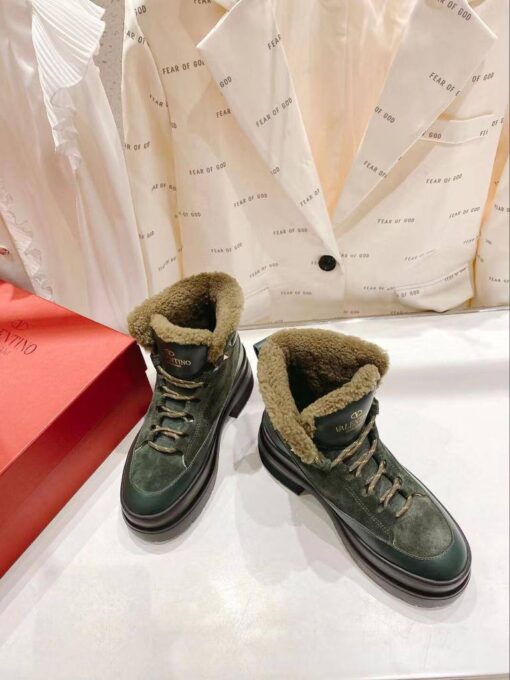 Ботинки Валентино A120151 премиум зимние хаки - фото 7