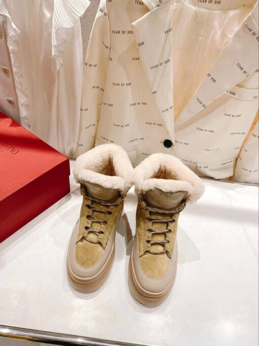 Ботинки Валентино A120166 премиум зимние бежевые - фото 7