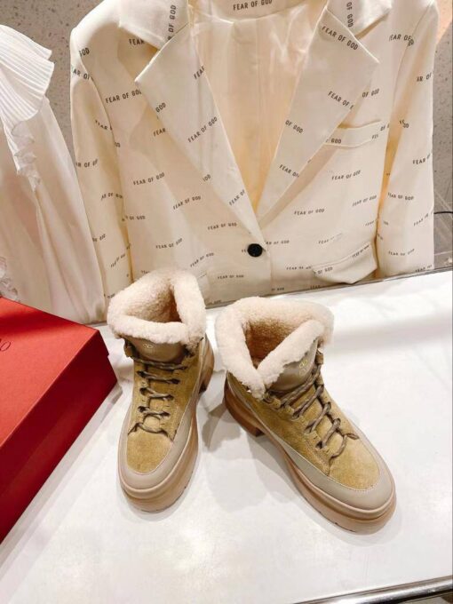 Ботинки Валентино A120166 премиум зимние бежевые - фото 8