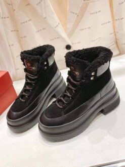 Ботинки Валентино A120182 премиум зимние чёрные - фото 8