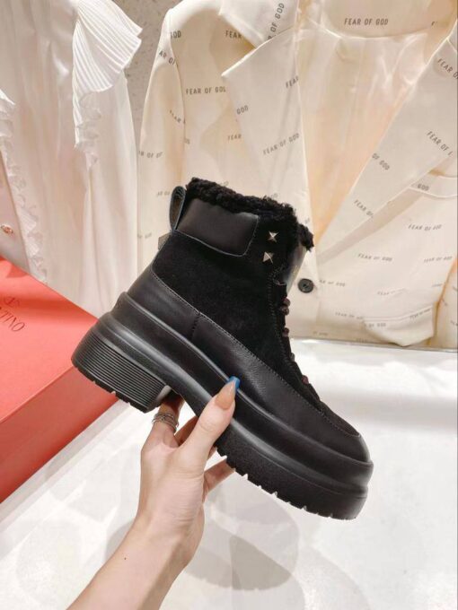 Ботинки Валентино A120182 премиум зимние чёрные - фото 2