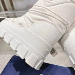 Дутики-луноходы Prada Nylon Gabardine Apres-Ski Boots 1U007N Premium белые