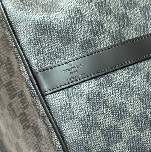 Сумка дорожная Louis Vuitton Keepall M40605-01 Premium чёрно-серая (три размера 45, 50, 55 см) - фото 6