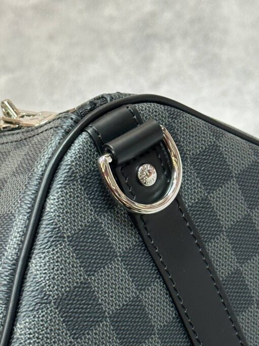 Сумка дорожная Louis Vuitton Keepall M40605-01 Premium чёрно-серая (три размера 45, 50, 55 см) - фото 7