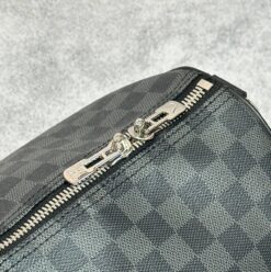 Сумка дорожная Louis Vuitton Keepall M40605-01 Premium чёрно-серая (три размера 45, 50, 55 см)