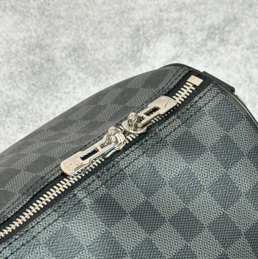 Сумка дорожная Louis Vuitton Keepall M40605-01 Premium чёрно-серая (три размера 45, 50, 55 см) - фото 8