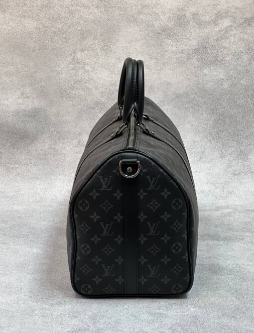 Сумка дорожная Louis Vuitton Keepall M40605-02 Premium чёрно-серая (три размера 45, 50, 55 см) - фото 3