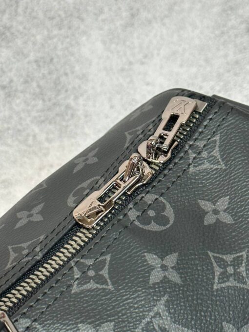 Сумка дорожная Louis Vuitton Keepall M40605-02 Premium чёрно-серая (три размера 45, 50, 55 см) - фото 5