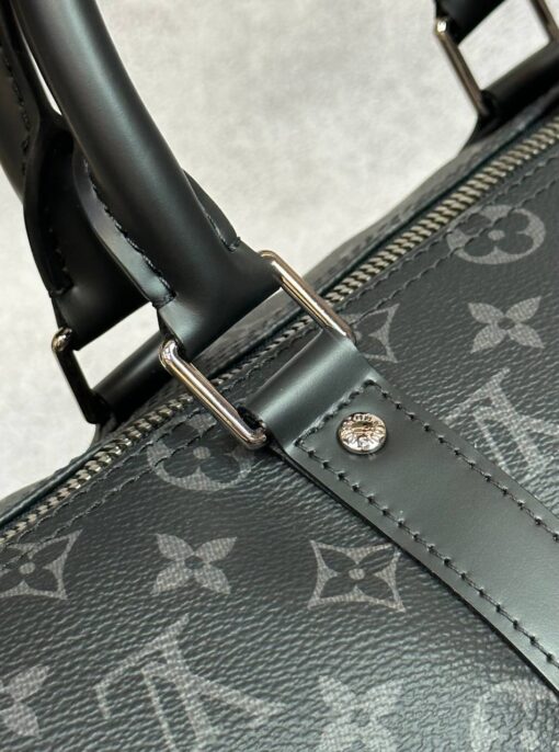 Сумка дорожная Louis Vuitton Keepall M40605-02 Premium чёрно-серая (три размера 45, 50, 55 см) - фото 7