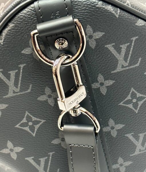 Сумка дорожная Louis Vuitton Keepall M40605-02 Premium чёрно-серая (три размера 45, 50, 55 см) - фото 12