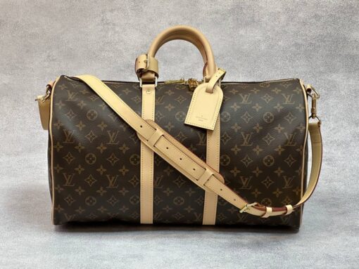 Сумка дорожная Louis Vuitton Keepall M40605-04 Premium коричневая (три размера 45, 50, 55 см) - фото 14