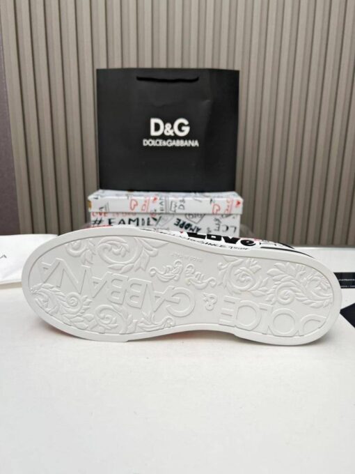 Кроссовки мужские Dolce & Gabbana Portofino A121241 с принтом белые - фото 4