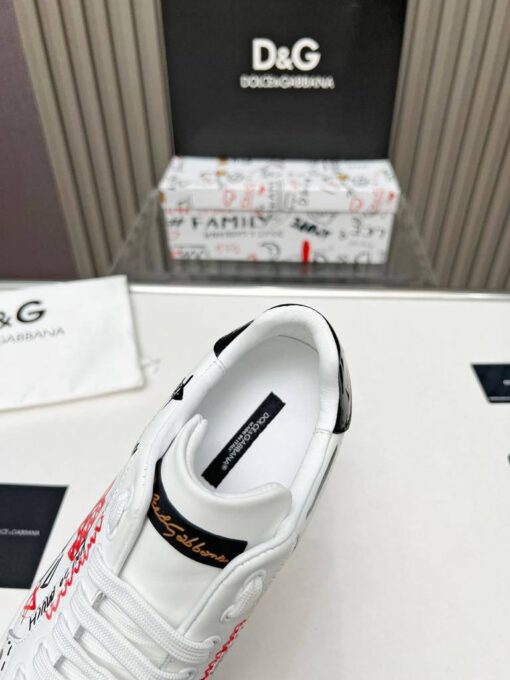 Кроссовки мужские Dolce & Gabbana Portofino A121241 с принтом белые - фото 7