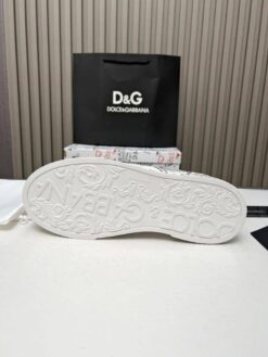 Кроссовки мужские Dolce & Gabbana Portofino A121268 с принтом белые