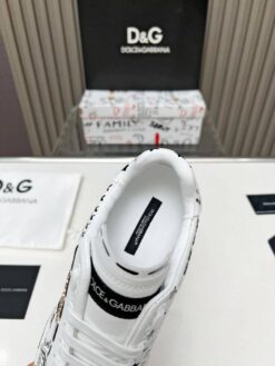 Кроссовки мужские Dolce & Gabbana Portofino A121268 с принтом белые
