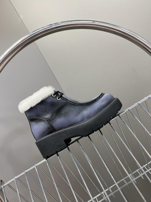 Ботинки Miu Miu Fume Leather Booties 5T965D Winter Premium Black - фото 2