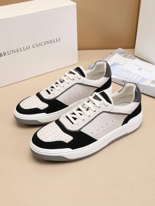 Кроссовки мужские Brunello Cucinelli A121788 White-Black - фото 3