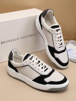 Кроссовки мужские Brunello Cucinelli A121788 White-Black - фото 6