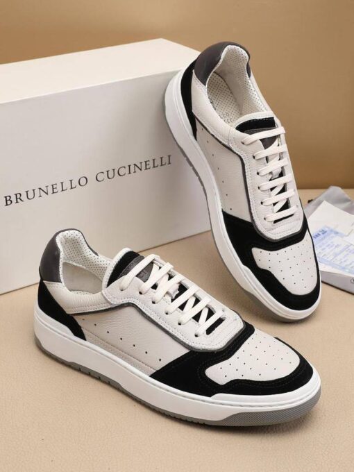 Кроссовки мужские Brunello Cucinelli A121788 White-Black - фото 1